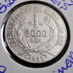 Brasil, moeda de prata de 2000 réis, 1929. Linda!