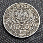 Brasil, moeda de prata de 1000 réis de 1913