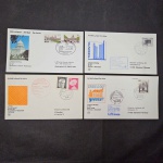 Alemanha, lote com 4 FDC's de 1º voo da LUFTHANSA, todos com CBC's. Alguns PF's