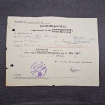 Alemanha III Reich, documento de 1939, período da II Guerra Mundial (Serviço Militar Ativo). Raro item em excelente estado! OBS: O item não Promove ou glorifica a violência da intolerância racial ou religiosa. Está à venda apenas para fins de preservação da memória histórica. A Casa de Leilões não faz apologia a quaisquer movimentos políticos ou ideológicos, bem como repudia qualquer ideologia de cunho racista.