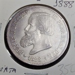 Brasil Império, moeda de prata de 2000 réis, 1888