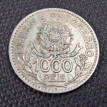 Brasil, moeda de prata de 1000 réis de 1913