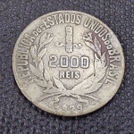 Brasil, moeda de prata de 2000 réis, 1929