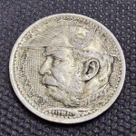Brasil, moeda de prata de 2000 réis, 1935, "Caxias"