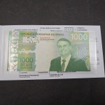 Brasil, cédula fantasia em folder especial, "Presidente Bolsonaro" de 1000 reais. Flor de estampa