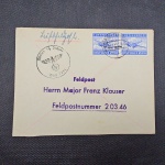 Alemanha III Reich, carta circulada no período II Guerra Mundial (1944) com par de selos da LUFTFELDPOST (Feldpost via aérea), com carimbo de censura da SS (polícia de Hitler). Raro item com cotação internacional! OBS: O item não Promove ou glorifica a violência da intolerância racial ou religiosa. Está à venda apenas para fins de preservação da memória histórica. A Casa de Leilões não faz apologia a quaisquer movimentos políticos ou ideológicos, bem como repudia qualquer ideologia de cunho racista.