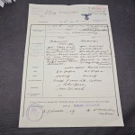 Alemanha III Reich, "Certidão de Casamento", provável de soldado, pouco antes do início da II Guerra Mundial. Interessantes carimbos eclesiástico e do III Reich. Impecável! OBS: O item não Promove ou glorifica a violência da intolerância racial ou religiosa. Está à venda apenas para fins de preservação da memória histórica. A Casa de Leilões não faz apologia a quaisquer movimentos políticos ou ideológicos, bem como repudia qualquer ideologia de cunho racista.