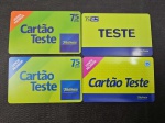 Brasil, lote com 4 cartões de telefone "Cartão Teste" diferentes da TELEFONICA. Imperdível!