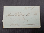 Brasil II Império, carta endereçada a Manoel Fonseca de Carvalho, datada 14 de Abril de 1845, tratando de pagamento de dívida. Excelente estado!