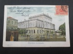 Brasil, postal colorido déc 00, "Rio de Janeiro - CHAMBRE MUNICIPALE". Impecável! Circulado para Itália em 1906. Qualidade extra europeia. Item de exposição! (Cod 12EA)