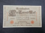 Alemanha Reich, cédula de 1000 marcos de 1910, selo vermelho, grande formato, sob