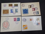 Portugal, lote com 4 FDC's, déc 50/70, diferentes