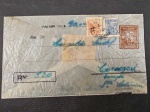 Brasil, envelope para remessa de dinheiro (inteiro postal) com o símbolo de siderúrgica. Circulado em 1947. Com o selo de fecho no verso intacto. Item catalogado!