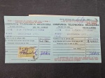 Brasil, recibo da Cia Telephonica BRAZILEIRA, de julho de 1925 do Rio de Janeiro com selo/estampilha fiscal de 600 réis. No verso, anexados dois comprovantes de serviço interurbano. Raro e curioso item!