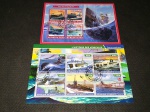 Lote com 2 blocos com selo SUBMARINOS/GUERRAS