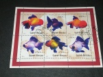 Guiné Bissau, 2001, bloco com selos "Peixes"