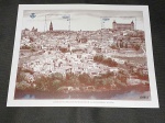 Espanha, bloco com selos grande formato de 2014, padrão euro, "Toledo/Conjuntos Urbanos". MINT