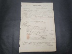 Brasil Império, documento de Importação datado de 8 de Agosto de 1883, com selo/estampilha fiscal de 200 réis, D. Pedro II, tendo como itens caixas com algodão e alfinetes de ferro. Impecável!