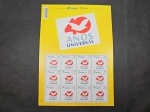 Brasil, folha de selos personalizados "40 ANOS UNIVERSAL". MINT. (Cod IRS)