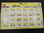 Brasil, folha de selos com 24 selos "Copa do Mundo Brasil 2014". MINT. Catálogo 600 reais
