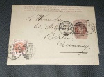 Inglaterra, cinta para jornal de Half Penny com franquia complementar de Half Penny. Belíssimos carimbos. qualidade europeia. Item de exposição circulado em 4/mar/1890. Imperdível!