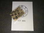 Brasil Império, selo "Olho de Cabra"/vertical de 60 réis, denteado, com carimbo estrangeiro "PORTO" - Portugal. Imperdível! Raro item de exposição! Capa do nosso catálogo!