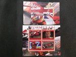 Lote c/ 2 blocos c/ selos tema Fórmula 1 mostrando Lewis Hamilton e Michael Shumacher, mint