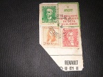 Brasil, fragmento com selos regulares e interessante cinderela da Willys (fabricante de veículos de alta qualidade). Rara!
