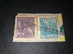 Brasil República, fragmento com franquia de selos brasileiros e interessante carimbo francês MONT-DE-MARSAN. São raríssimos os carimbos estrangeiros sob regulares do Brasil. Imperdível!! Peça nunca vista. Foram vendidos em leiloes anteriores pares da mesma carta! Este é o ultimo!