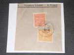 Brasil, fragmento com selos Vovó, carimbo "S. Paulo". Interessante e diferente
