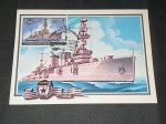 União Soviética, máximo postal de 1982, "Navio de Guerra", com CBC