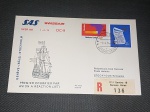 Suíça, envelope circulado/registrado do 1º voo da SAS/SWISSAIR entre Genebra e Estocolmo pelo DC-9 de 1-4-1974. Item de exposição!