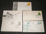 Brasil, lote com 5 FDC's, déc 70, perfeitos!!