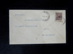 Brasil, envelope fúnebre, circulado em 1949, carimbo de Petrópolis com as tarjas pretas tradicionais. Bom estado de conservação. Raro
