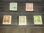 Brasil, cartela com a série completa "Vultos Célebres", novos. Valor de catálogo de 1500 reais