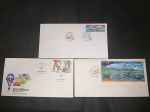 Brasil, lote com 3 FDC's do padrão real com PF's