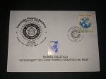 Brasil, Filatelia Maçônica, FDC de 2001, EXPO Filatélica Maçônica, 20 anos da Loja PAUL HARRIS de São Paulo com CBC