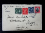 Chile, fantástico envelope clássico, circulado VIA LOS ANDES, franquia múltipla p/ Alemanha em 1912. Excelente estado de conservação.. Raríssimo