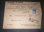 Brasil, envelope circulado/registrado em 21/X/1918, com franquia de selos da série Alegorias. Envelope publicitário! Cortes nas laterais que não atrapalham a beleza da peça. Circulado para os EUA (verso com carimbos de recepção e trânsito)