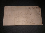 Brasil Império, carta circulada para Queluz - Ouro Preto em 8/FEV/1860, Carimbo de origem da cidade Entre Rios em verde (Selo Caído) . No verso carimbo tipo francês de recepção de "Ouro Preto, nítido! Trata-se de correspondência de pedido o pagamento de dívida, Vale pelo estudo! Endereçada ao britanico "Randolpho Augusto Fabríno"