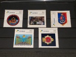 Brasil, cartela com 5 selos personalizados do tema Maçonaria, diferentes, MINT!