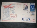 Israel, envelope de 1º vôo, circulado/registrado LYDDA-MUNICH, com CBC de 1953