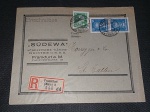 Alemanha Reich, envelope TIMBRADO, circulado/registrado com bela franquia de selos. Qualidade europeia!