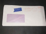 Alemanha, envelope circulado com bela franquia mecânica de 1984, temática Peixes. Imperdível! Item de exposição!