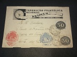 Brasil, 1943, Centenário do selo postal com CBCs da Brapex e correio Geral do Brasil. possui pico de inseto imperceptível. Raro