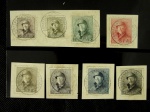 Bélgica, cartela c/ 8 selos sobre fragmento, carimbo 1920. Rara. Boa cotação