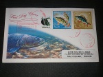 Mongólia, FDC circulado tema Peixes