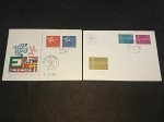 Europa CEPT, lote com 2 FDCs déc. 60 e 70 de Luxemburgo e Iugoslávia.