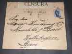 Itália, envelope circulado em plena I Guerra Mundial, com tarja de Censura Italiana para fechamento. Belíssimo item!