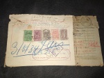 Brasil, vale postal telegráfico, da ADM Correios de Sergipe, circulado em 1934, acompanhado de 2 telegramas alusivos ao vale. Extremamente raro! Marcas do tempo